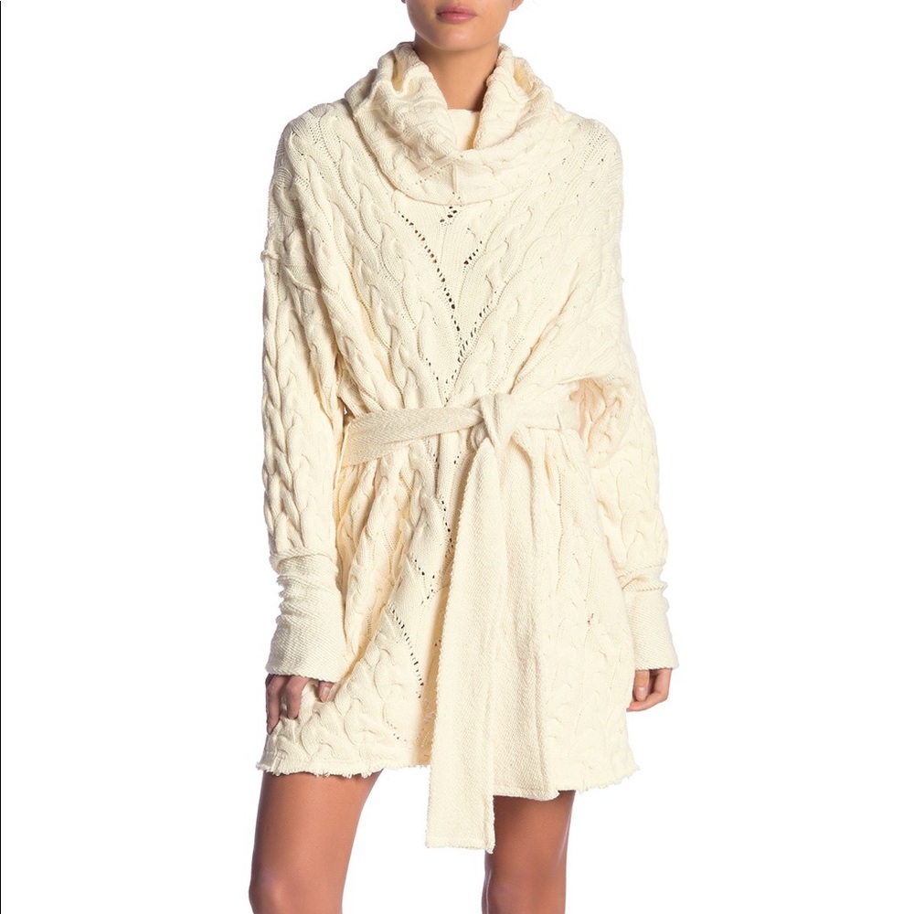 NWT Free People Cable Knit Sweater Dress